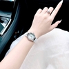 Đồng Hồ Nữ Roberto Era Chính Hãng Dây Da Trắng Mặt Trắng Vỏ Thép Silver Size 20x30mm RE1500 Tặng Kèm Phụ Kiện