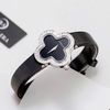 Đồng Hồ Nữ Roberto Era Dây Da Đen Mặt Cỏ 4 Lá Viền Đá Silver Size 28mm ER2602 Chính Hãng