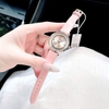 Đồng Hồ Nữ Roberto Era Dây Da Hồng Vỏ Vàng Hồng Đá Chảy Size 32mm