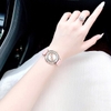 Đồng Hồ Nữ Roberto Era Dây Da Hồng Vỏ Vàng Hồng Đá Chảy Size 32mm