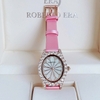 Đồng Hồ Nữ Roberto Era Dây Da Lụa Hồng Mặt Oval Họa Tiết 12 Cánh Hoa Vỏ Rose Size 33mm RE2208