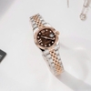 Đồng Hồ Nữ Roberto Era Dây Thép Demi Rose Mặt Nâu Chocolate Niềng Khía Size 28mm RE1200