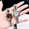 Đồng Hồ Nữ Roberto Era Dây Thép Demi Vàng Hồng Mặt Nâu Chocolate Niềng Trơn Size 28mm RE1200B
