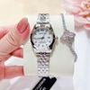 Đồng Hồ Nữ Roberto Era Dây Thép Silver Mặt Xà Cừ Trắng Niềng Trơn Size 28mm RE1201B