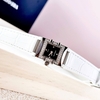 Đồng Hồ Nữ Roberto Era RE1615 Dây Da Trắng Mặt Đen Size 20x30mm Tặng Kèm Lắc Tay