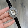 Đồng Hồ Nữ Roberto Era RE5028 Dây Da Đen Mặt Oval Đính Đá Size 34mm Chính Hãng