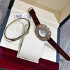 Đồng Hồ Nữ Roberto Era RE5028 Dây Da Nâu Mặt Oval Đính Đá Rose Size 34mm Chính Hãng