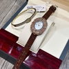 Đồng Hồ Nữ Roberto Era RE5028 Dây Da Nâu Mặt Oval Đính Đá Rose Size 34mm Chính Hãng