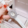 Đồng Hồ Nữ Roberto Era RE5028 Dây Da Trắng Mặt Oval Đính Đá Size 34mm Chính Hãng