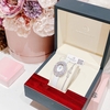 Đồng Hồ Nữ Roberto Era RE5028 Dây Da Trắng Mặt Oval Đính Đá Size 34mm Chính Hãng