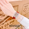 Đồng Hồ Nữ X-cer B0606 Dây Da Đỏ Silver 32mm