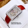 Đồng Hồ Nữ X-cer B0606 Dây Da Đỏ Silver 32mm