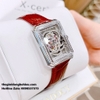 Đồng Hồ Nữ X-cer B0606 Dây Da Đỏ Silver 32mm