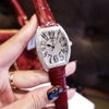 Đồng hồ Rivero nữ chính hãng, đồng hồ Rivero dây da đỏ mặt đính đá R2403 size 34mm