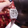 Đồng hồ Rivero nữ chính hãng, đồng hồ Rivero dây da đỏ mặt đính đá R2403 size 34mm