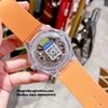 Đồng Hồ Unisex Hanboro Rainbow Máy Tự Động Dây Cao Su Cam 43mm