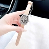 Set đồng hồ nữ chính hãng Roberto Era RE022 dây da nude mặt số la mã vỏ silver size 36mm