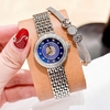 Đồng Hồ Nữ Franklin FL5688 Chính Hãng Dây Thép Silver Mặt Xanh Size 29mm Viền Đá Tặng Kèm Lắc Tay