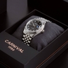 Đồng Hồ Nam Carnival 8250G-VT-D Automatic Dây Thép Bạc Mặt Đen Size 38mm