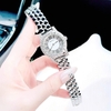 Set đồng hồ nữ chính hãng Roberto Era RE834 dây da lụa hồng size 32mm mặt đính đá - Kèm dây kim loại và phụ kiện