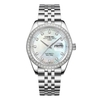 Đồng Hồ Nam Carnival 8131G2-VT-TK Automatic Dây Thép Silver Mặt Xà Cừ Trắng Size 40mm