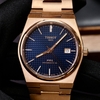 Đồng Hồ Nam Tissot Automatic PRX Powermatic 80 Size 40mm T137.407.33.041.00 (T1374073304100) Màu Vàng Hồng Mặt Xanh Navy