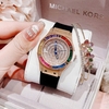 Đồng Hồ Nữ X-cer Dây Cao Su Đen Chính Hãng Vỏ Rose Đính Đá Màu Size 34mm B0639