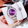 Set đồng hồ nữ chính hãng Roberto Era RE0848 dây da tím vỏ silver size 32mm, kèm bộ dây kim loại và phụ kiện