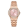 Đồng Hồ Nữ Carnival 8160L2-VH-H Vàng Hồng Mặt Hồng Viền Đá Size 34mm Sapphire