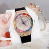Đồng Hồ Nữ X-cer Dây Cao Su Đen Chính Hãng Vỏ Rose Đính Đá Màu Size 34mm B0639