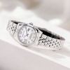 Đồng Hồ Nữ Roberto Era Dây Thép Silver Mặt Xà Cừ Trắng Niềng Khía Size 28mm RE1201