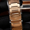 Đồng Hồ Nam Tissot Automatic PRX Powermatic 80 Size 40mm T137.407.33.041.00 (T1374073304100) Màu Vàng Hồng Mặt Xanh Navy