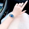 Set đồng hồ nữ Amica chính hãng màu bạc mặt xanh dương size 32mm - Đồng hồ Amica A059