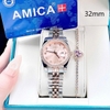 Set đồng hồ nữ Amica chính hãng màu demi vàng hồng size 32mm - Đồng hồ Amica A059