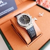 Set Đồng Hồ Nữ Franklin Dây Da Đen Viền Đá Size 31mm Vỏ Silver Chính Hãng Tặng Kèm Phụ Kiện FL24812 Quartz