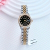 Set Đồng Hồ Nữ Franklin FL4412 Dây Thép Demi Vàng Gold Mặt Đen Size 28mm Quartz Tặng Kèm Vòng Tay