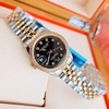Set Đồng Hồ Nữ Franklin FL4412 Dây Thép Demi Vàng Gold Mặt Đen Size 28mm Quartz Tặng Kèm Vòng Tay