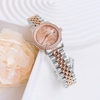 Set Đồng Hồ Nữ Franklin FL4412 Dây Thép Demi Vàng Hồng Size 28mm Quartz Tặng Kèm Vòng Tay