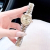 Set Đồng Hồ Nữ Franklin FL4412 Dây Thép Demi Vàng Size 28mm Quartz Tặng Kèm Vòng Tay