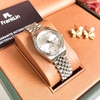 Set Đồng Hồ Nữ Franklin FL5088 Chính Hãng Màu Bạc Mặt Trắng Size 31mm Quartz Kèm Bông Tai