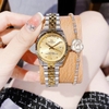 Set Đồng Hồ Nữ Franklin FL5088 Chính Hãng Màu Demi Vàng Gold Size 31mm Quartz Kèm Bông Tai