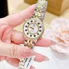 Set Đồng Hồ Nữ Franklin FL5999 Dây Demi Mặt 12 Viên Đá Chuyển Màu Size 33mm Kèm Vòng Tay