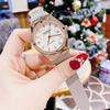 Set Đồng Hồ Nữ Hanboro Automatic Dây Cao Su Xám Grey Vỏ Vàng Hồng Size 36mm Viền Đá Tặng Kèm Vòng Tay