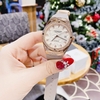 Set Đồng Hồ Nữ Hanboro Automatic Dây Cao Su Xám Grey Vỏ Vàng Hồng Size 36mm Viền Đá Tặng Kèm Vòng Tay