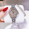 Set Đồng Hồ Nữ Hanboro Đính Đá Dây Thép Demi Rose Size 32mm Quartz HBR-386L Tặng Kèm Vòng Tay