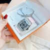 Set Đồng Hồ Nữ Hanboro Mặt Nhện Dây Cao Su Hồng Chính Hãng Đính Đá Silver Size 31x44mm Quartz Tặng Kèm Lắc Tay