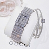 Set Đồng Hồ Nữ Jimi Jimi Dáng Vuông Đính Đá Bạc Size 21x27mm JM 86009 Tặng Kèm Vòng Tay