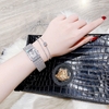 Set Đồng Hồ Nữ Jimi Jimi Dáng Vuông Đính Đá Bạc Size 21x27mm JM 86009 Tặng Kèm Vòng Tay