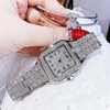 Set Đồng Hồ Nữ Jimi Jimi Đính Đá Bạc Mặt Vuông Số La Mã Size 34mm JM 86004 Quartz Tặng Kèm Vòng Tay