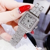 Set Đồng Hồ Nữ Jimi Jimi Đính Đá Bạc Mặt Vuông Số La Mã Size 34mm JM 86004 Quartz Tặng Kèm Vòng Tay